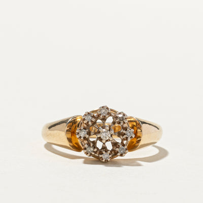 Diamond Cluster Cocktail Ring | 0.11ctw | SZ 7.5