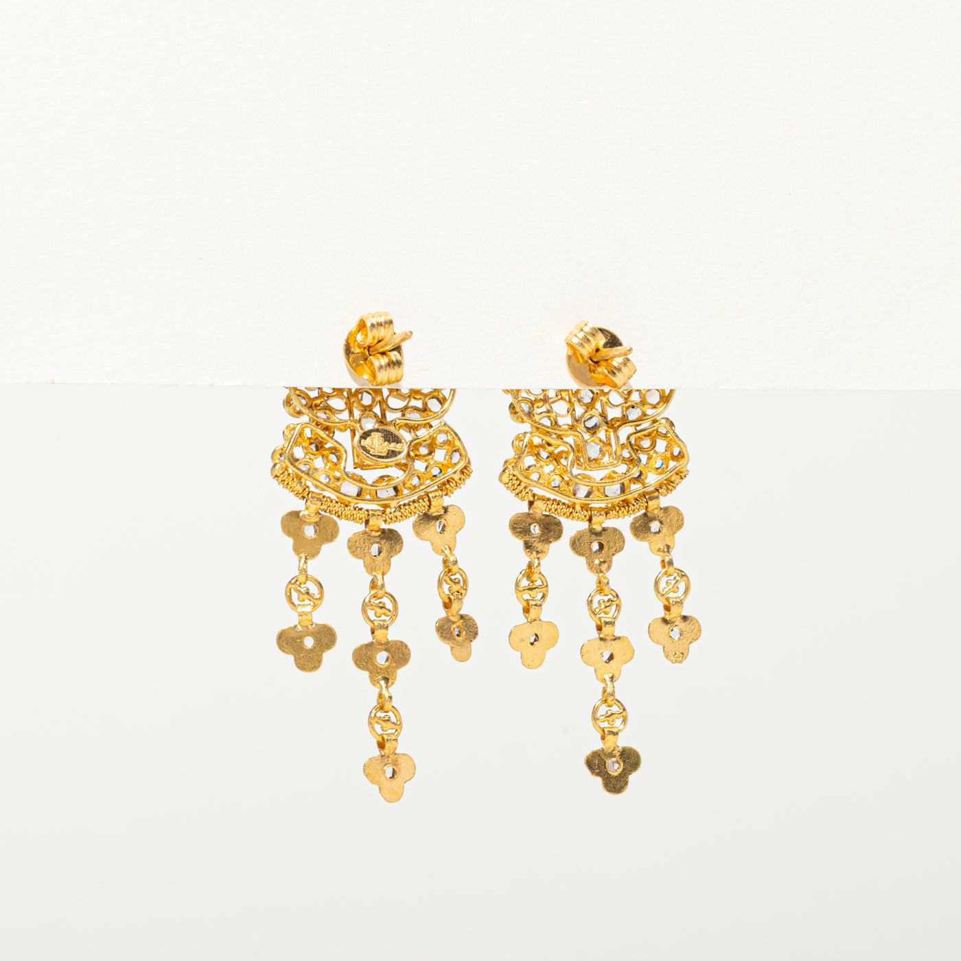 Rose Cut Diamond Chandelier Earrings | 2.36ctw