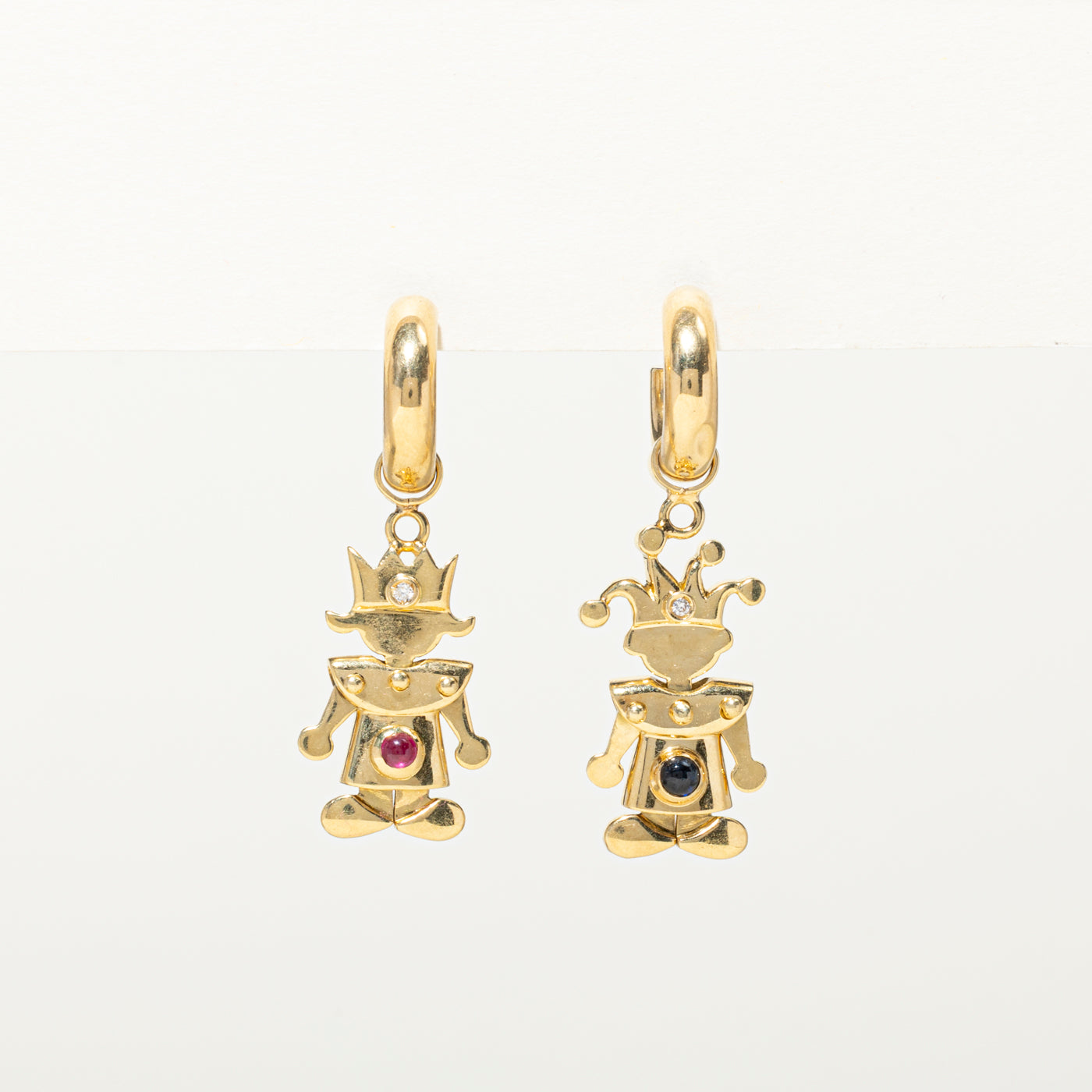 Multi Gemstone Clown Earrings | 0.40ctw
