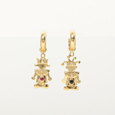 Multi Gemstone Clown Earrings | 0.40ctw