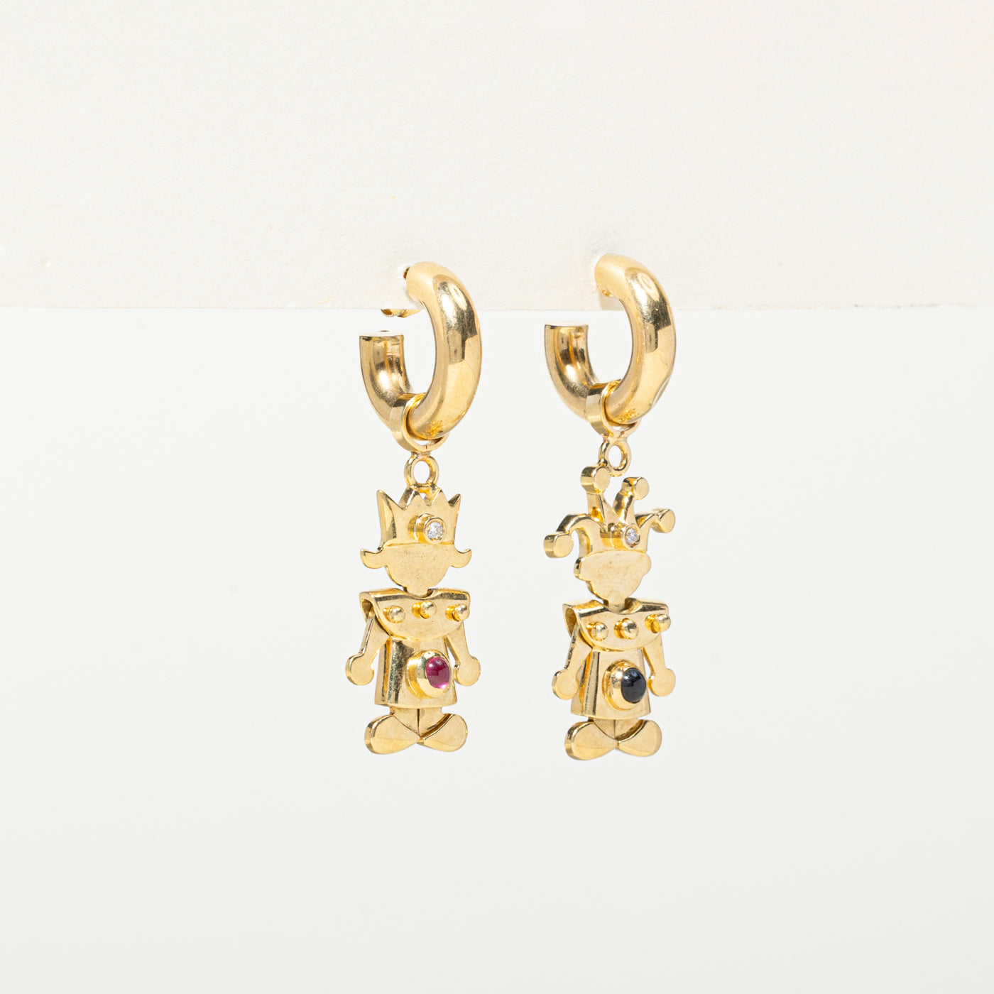 Multi Gemstone Clown Earrings | 0.40ctw