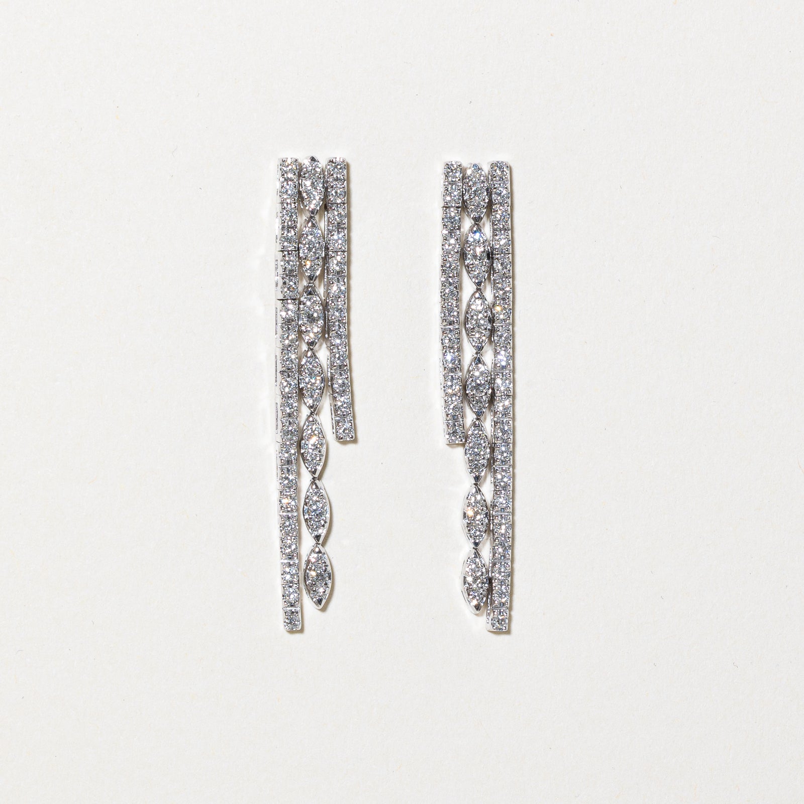 18K Diamond Drop Earrings | 1.12ctw