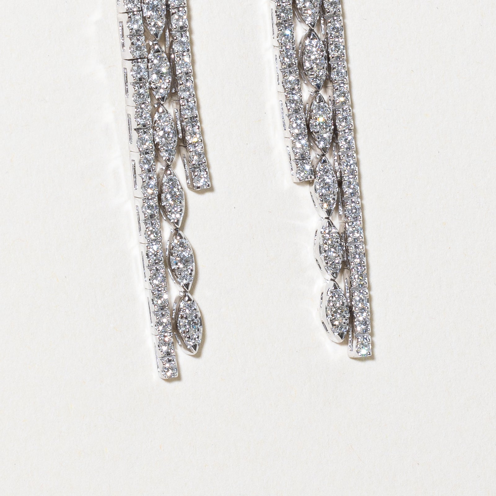 18K Diamond Drop Earrings | 1.12ctw