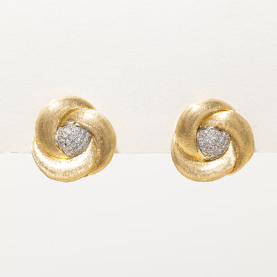 Floral Diamond Cluster Statement Earrings | 0.50ctw