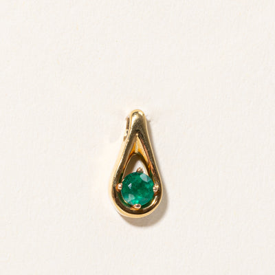 Solitaire Emerald Pear Shaped Pendant | 0.40ct