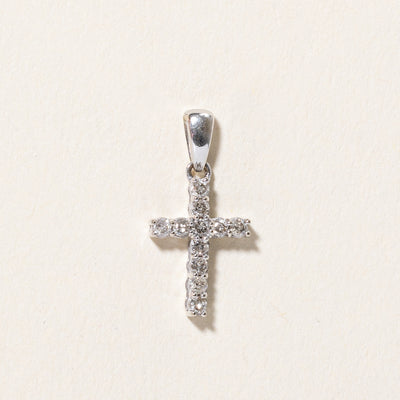 10K Diamond Cross Pendant | 0.16ctw