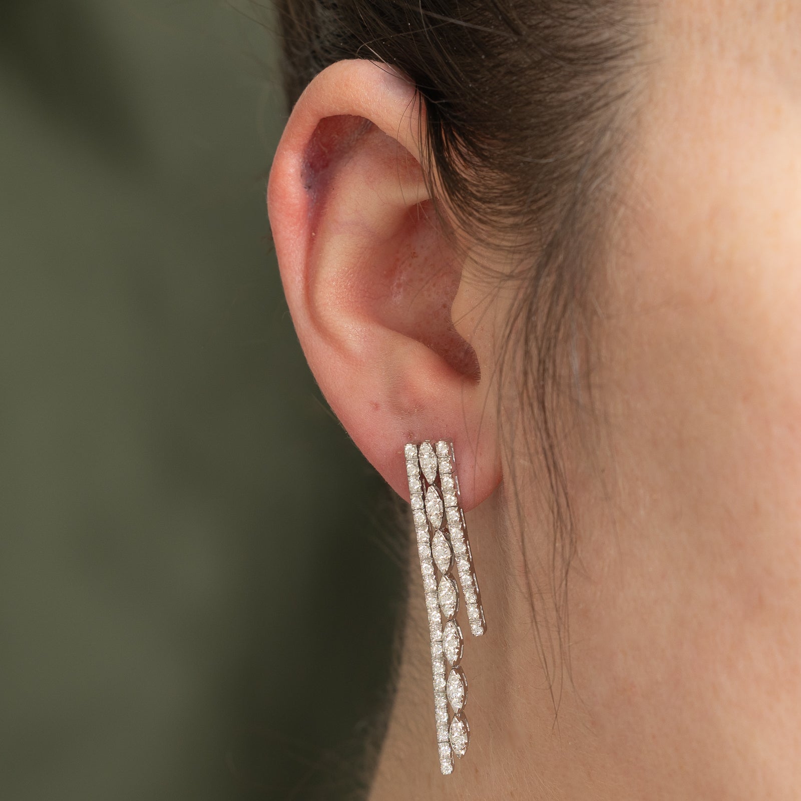 18K Diamond Drop Earrings | 1.12ctw
