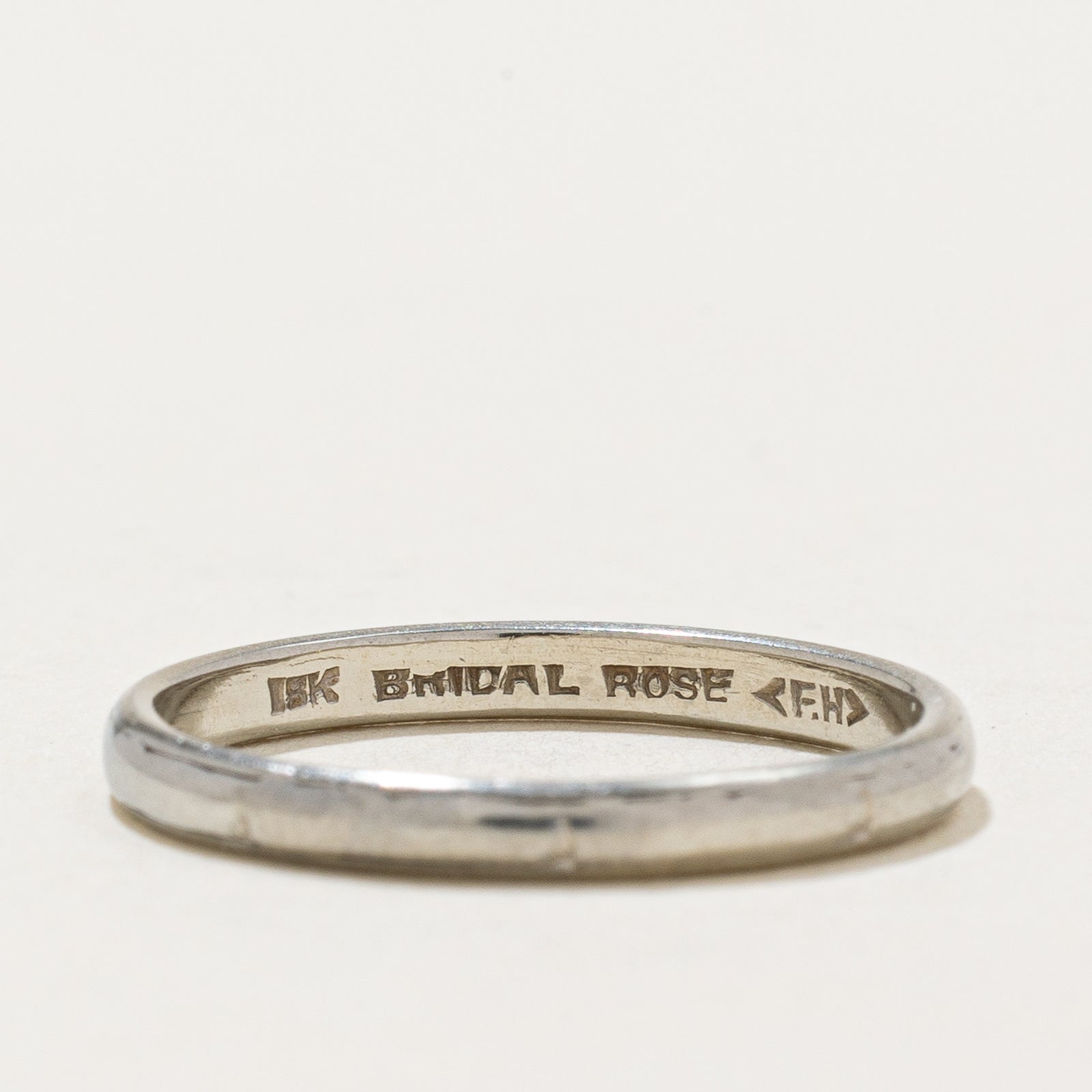 Alliance en or blanc 18 carats | 2,19 mm | Taille 5,5