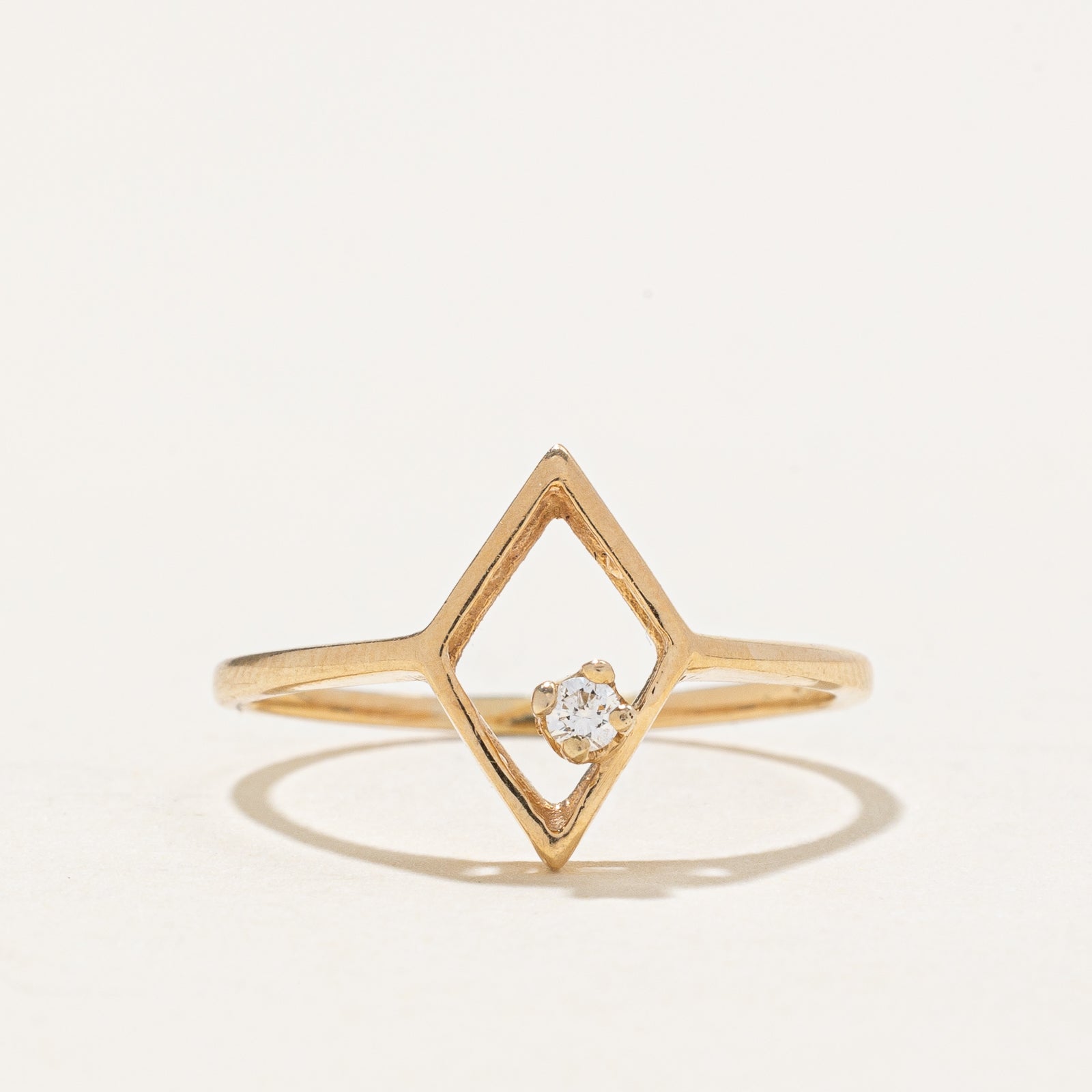 Diamond Open Geometric Ring | 0.040ct | SZ 6.5