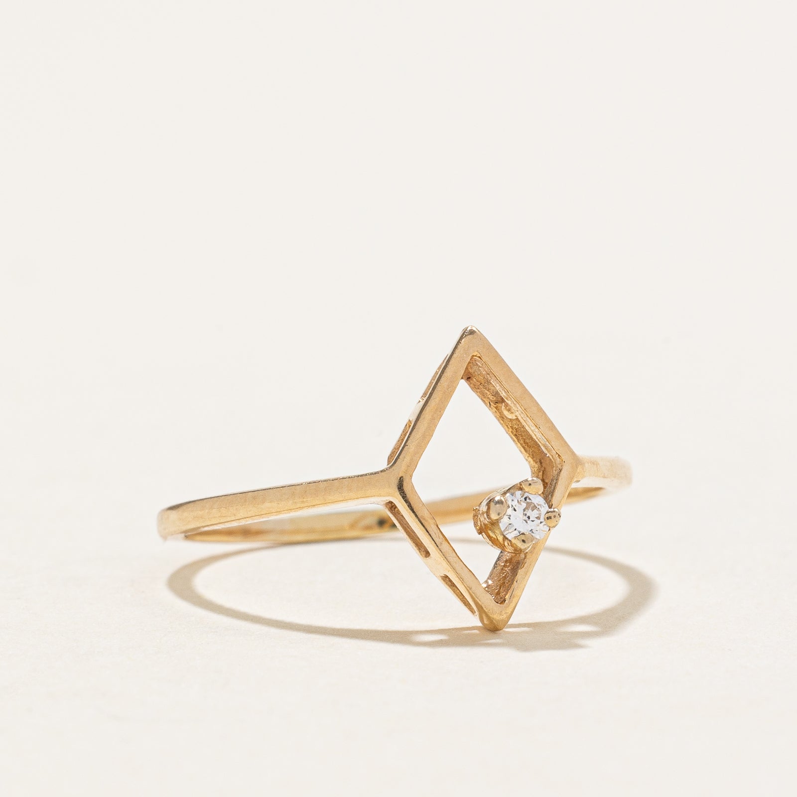 Diamond Open Geometric Ring | 0.040ct | SZ 6.5