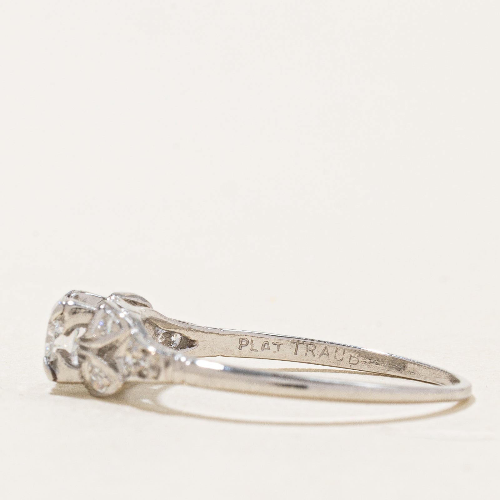 Platinum Diamond Engagement Ring | 0.43ctw | SZ 7.5