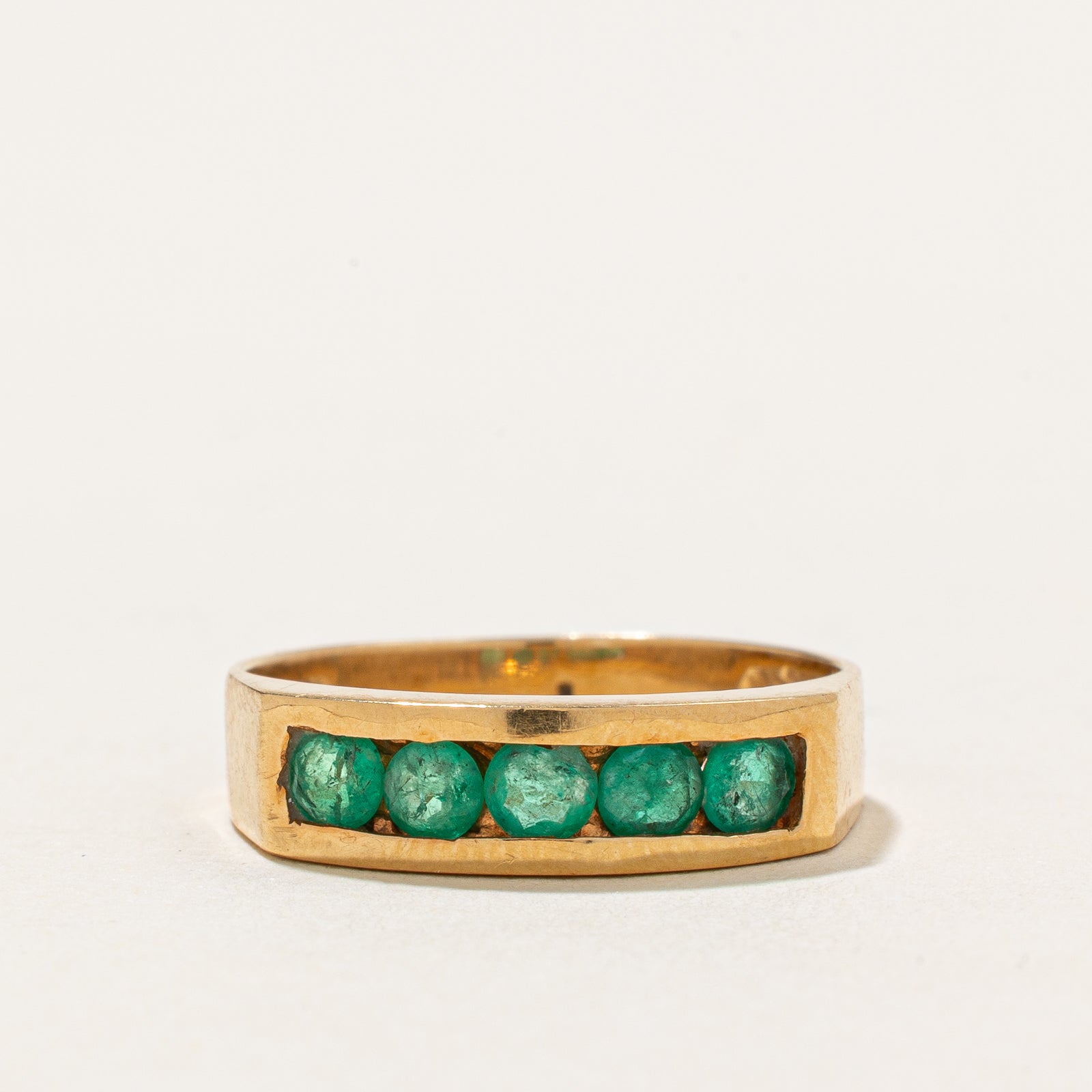 Five Stone Emerald Ring | 0.35ctw | SZ 5.5