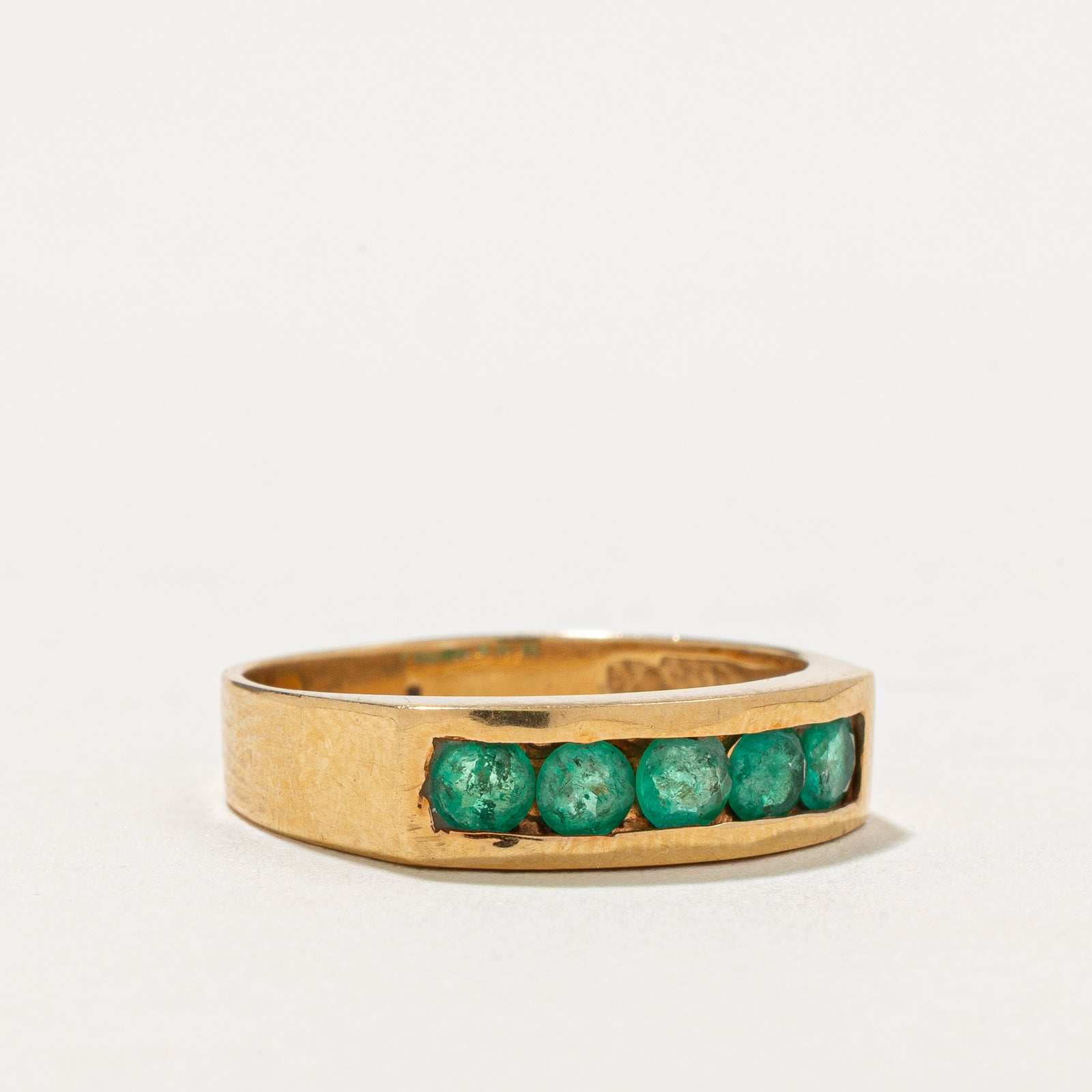 Five Stone Emerald Ring | 0.35ctw | SZ 5.5