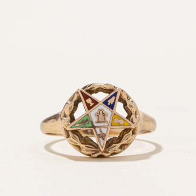 10K Yellow Gold Order of the Eastern Star Ring | SZ 4