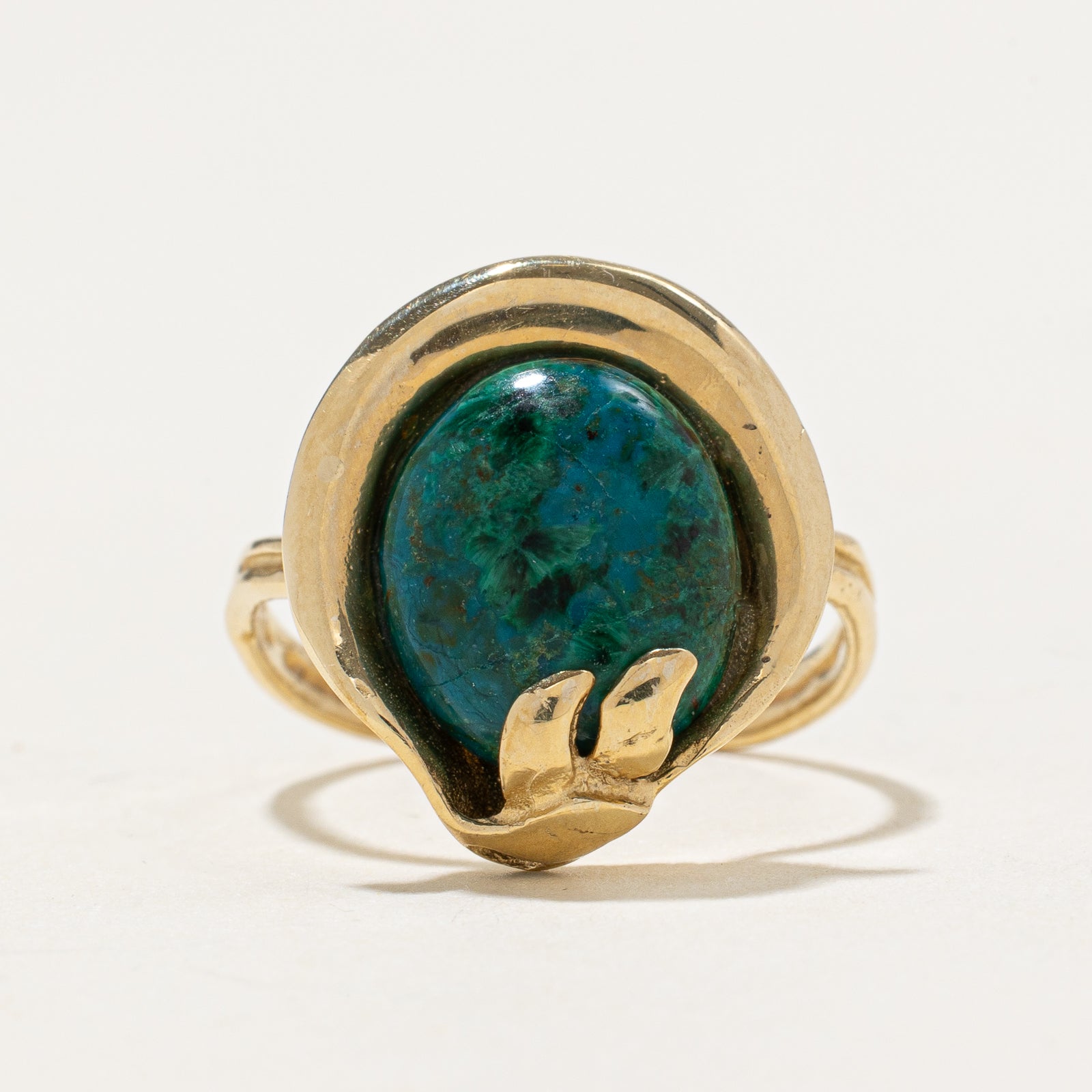 14K Chrysocolla Ring | 2.50ct | SZ 6.5