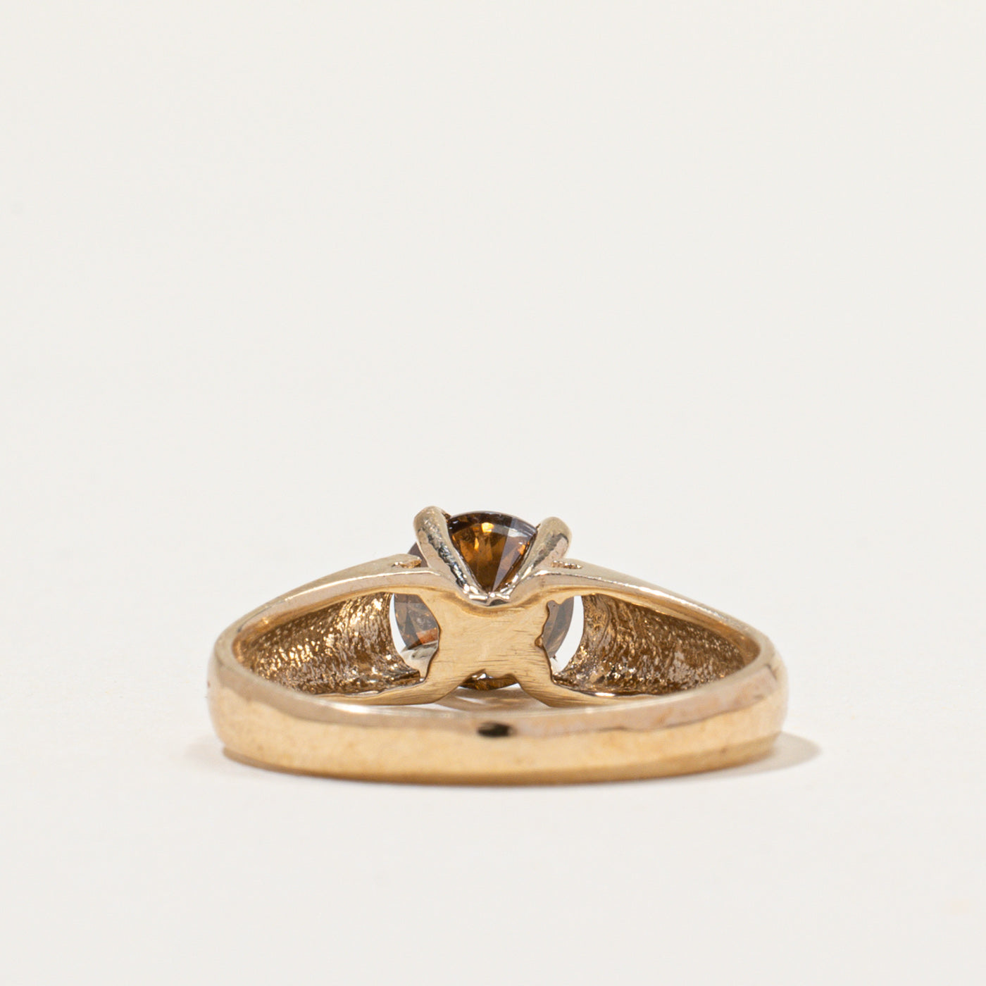 Solitaire Brown Diamond Engagement Ring | 1.00ct | SZ 6.75