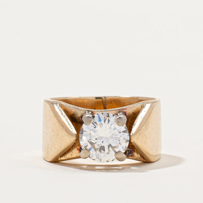 Solitaire Diamond Chunky Engagement Ring | 1.75ct SI1 H/I | SZ 5