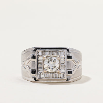 Diamond Halo Chunky Ring | 1.04ctw | SZ 9