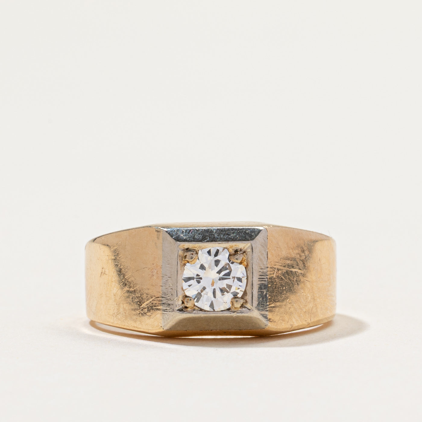 Bague solitaire diamant massif | 0,50 ct | Taille 6,25