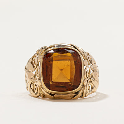 14k Citrine Cocktail Ring | 6.50ct | SZ 6.75