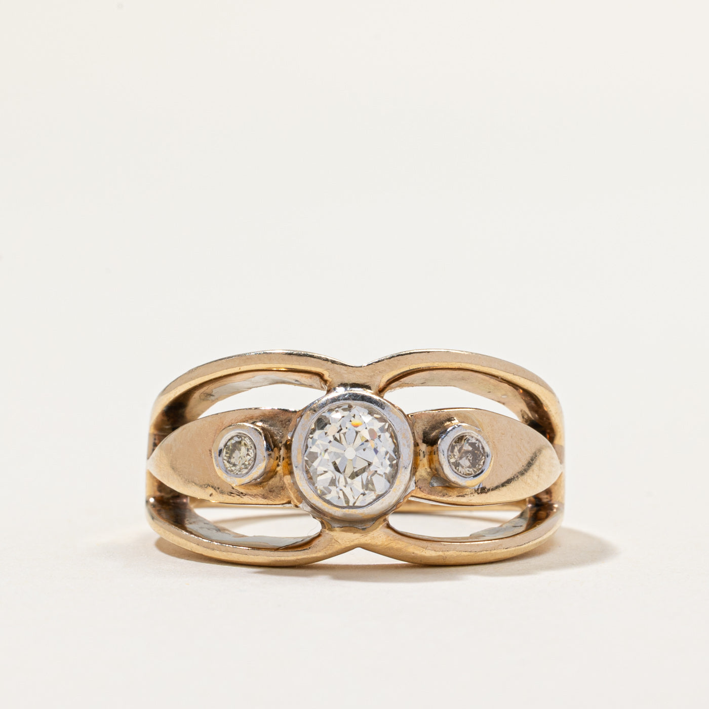 Old Mine Cut Bezel Set Diamond Ring | 0.98ctw | SZ 9.75