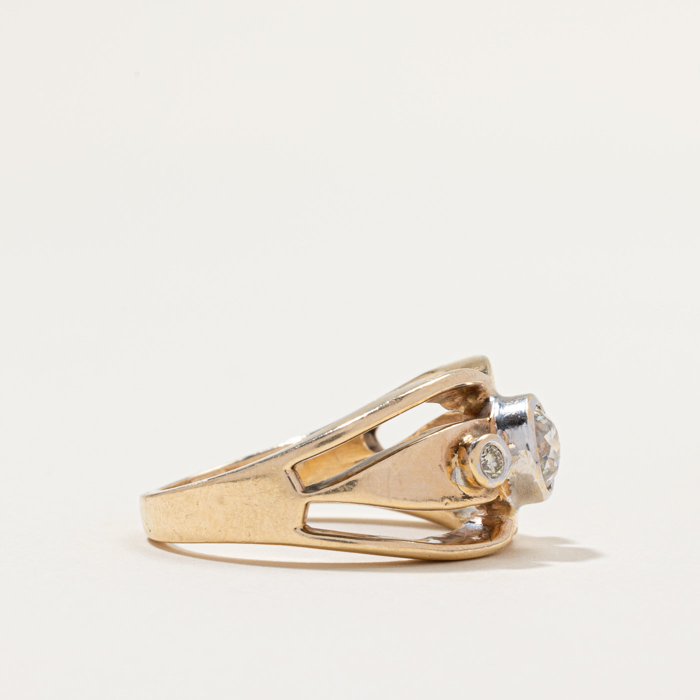 Old Mine Cut Bezel Set Diamond Ring | 0.98ctw | SZ 9.75