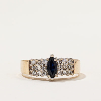 Marquise Cut Sapphire and Diamond Ring | 0.50ctw | 0.50ct | SZ 8