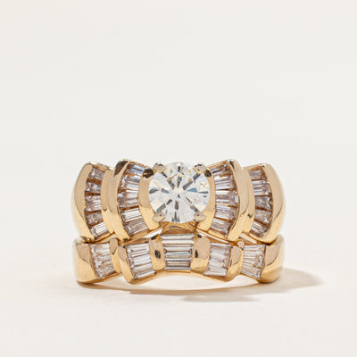 14k Diamond Wedding Ring Set | 1.52ctw | SZ 6.75