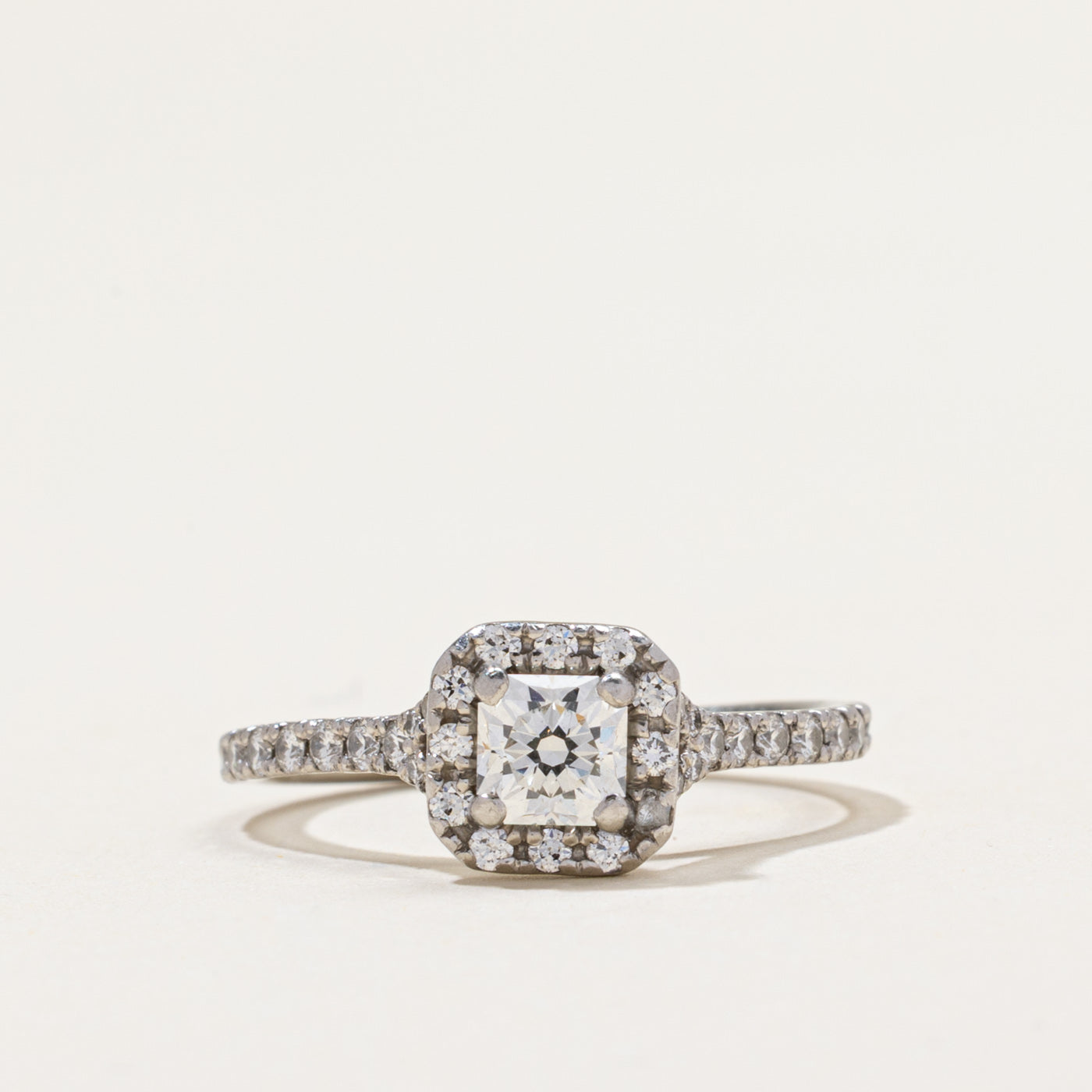 Diamond Halo Engagement Ring | 0.85ctw | SZ 6.5