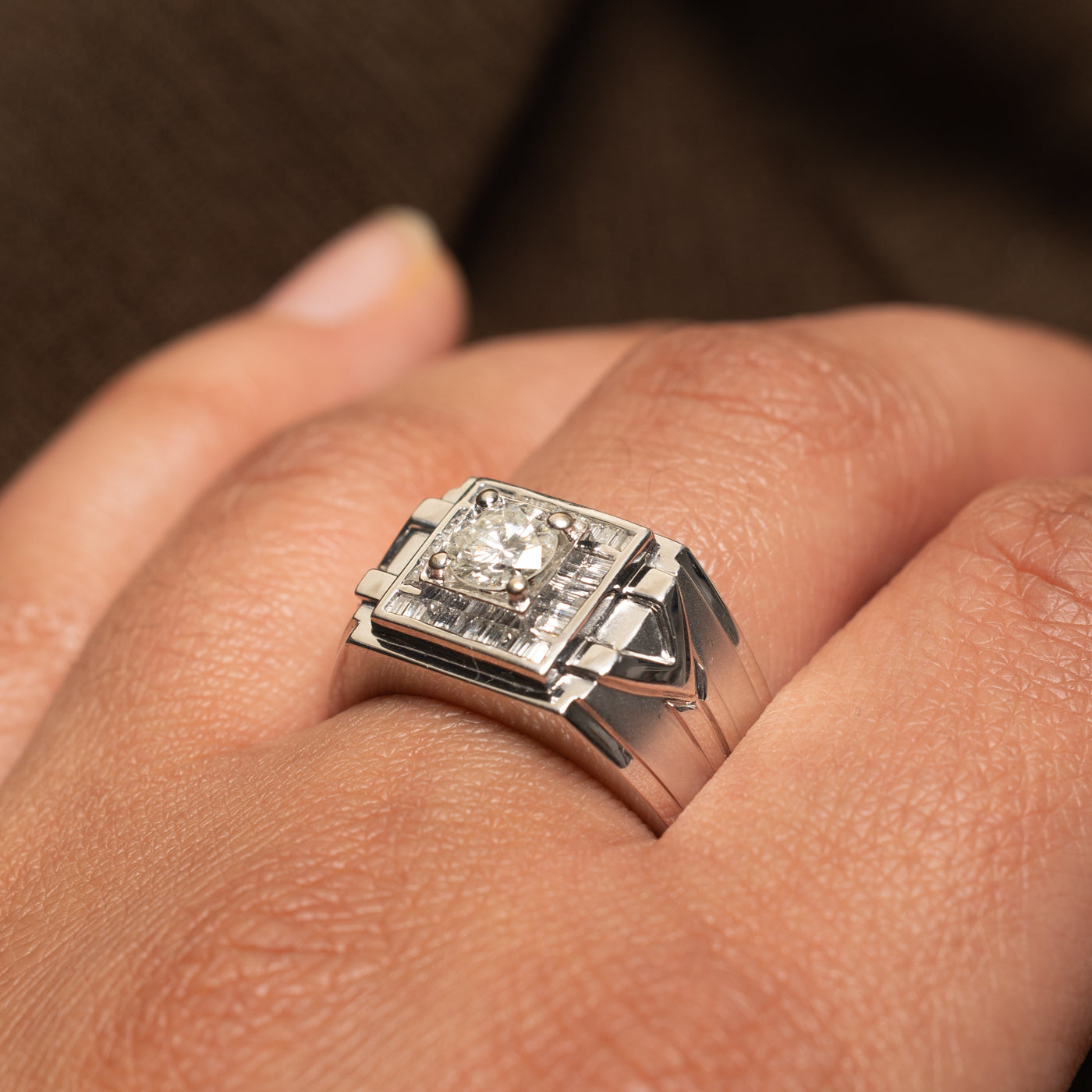 Diamond Halo Chunky Ring | 1.04ctw | SZ 9