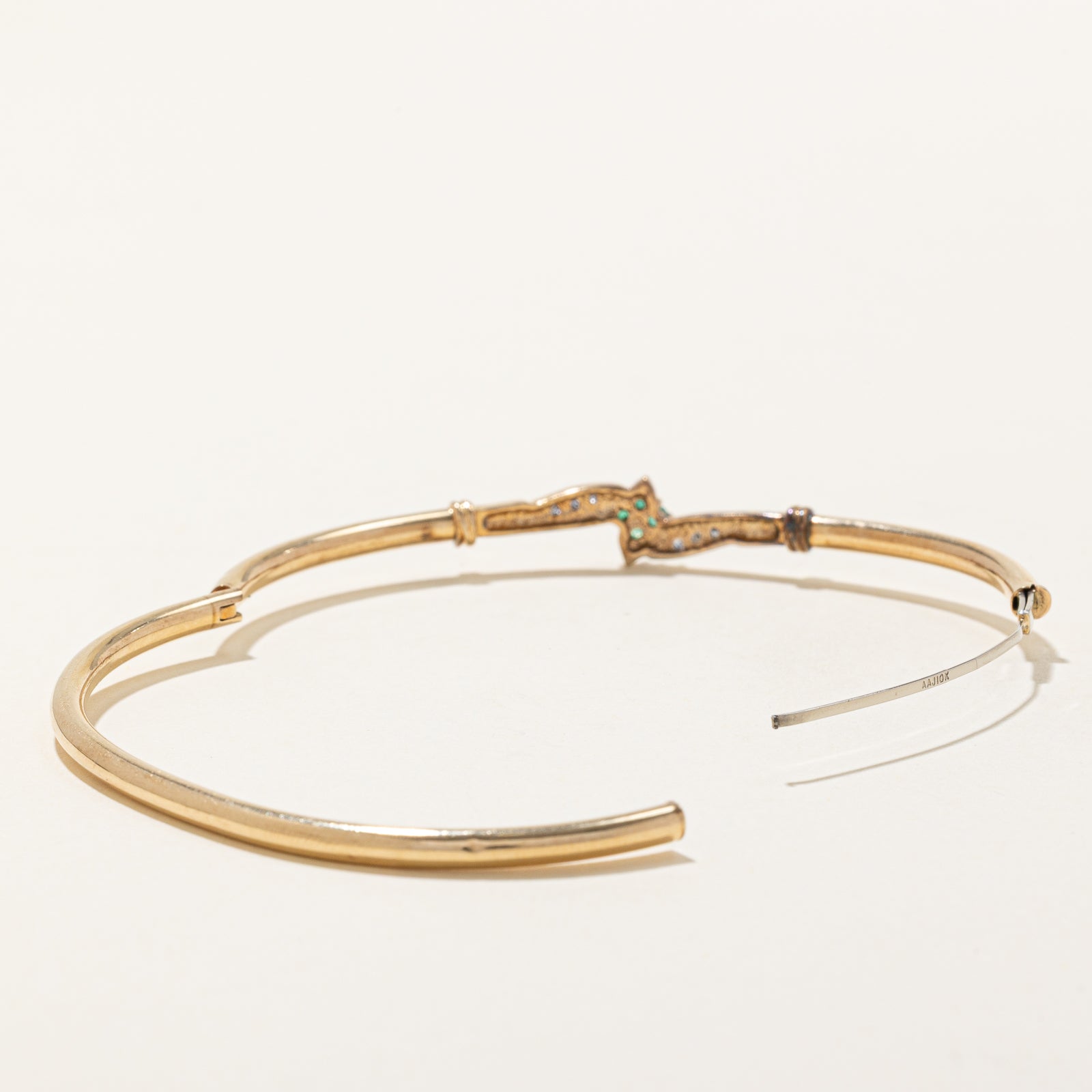 Emerald & Diamond Bangle | 0.08ctw, 0.03ctw | 7"