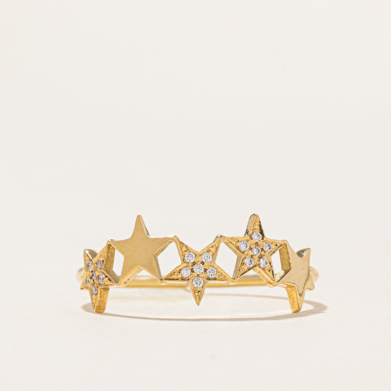 'Thea Jewelry' Diamond Stars Ring | 0.04ctw | SZ 7.5