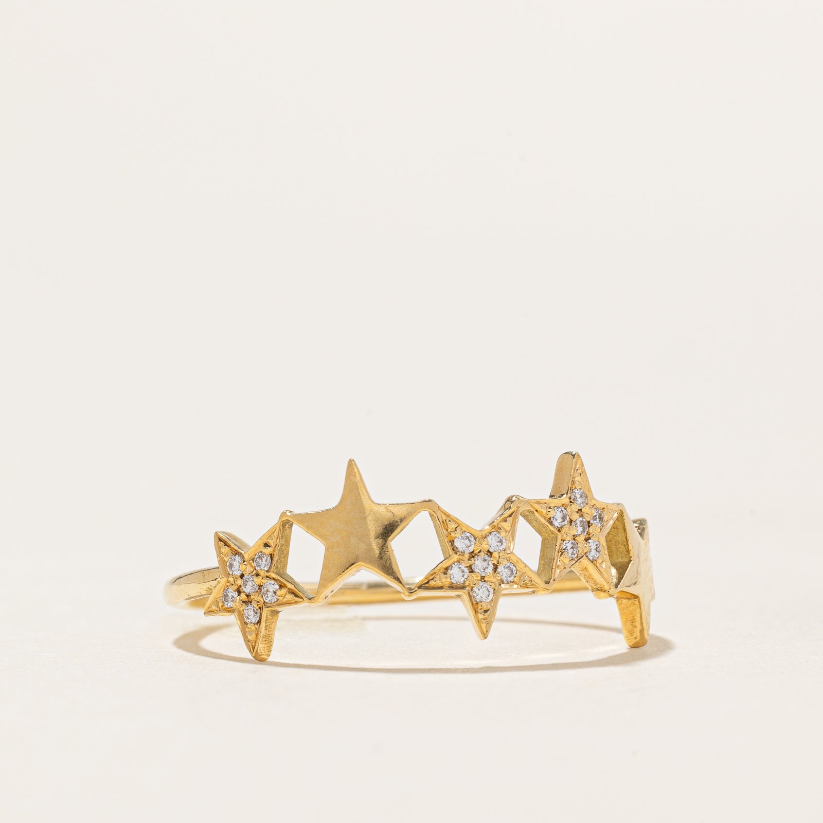 'Thea Jewelry' Diamond Stars Ring | 0.04ctw | SZ 7.5