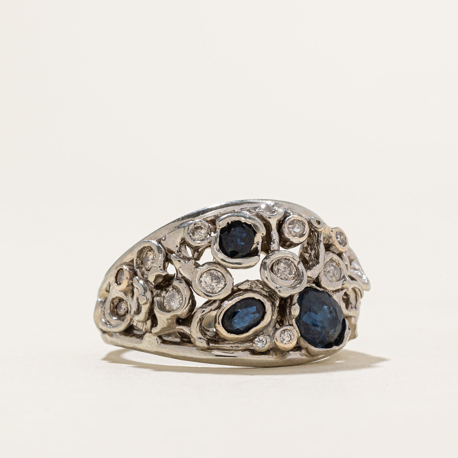 Sapphire & Diamond Cocktail Ring | 1.60ctw, 0.31ctw | SZ 9.75