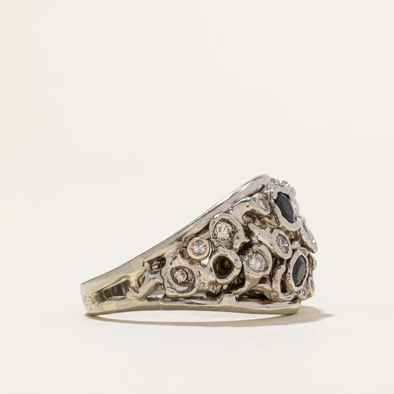 Sapphire & Diamond Cocktail Ring | 1.60ctw, 0.31ctw | SZ 9.75
