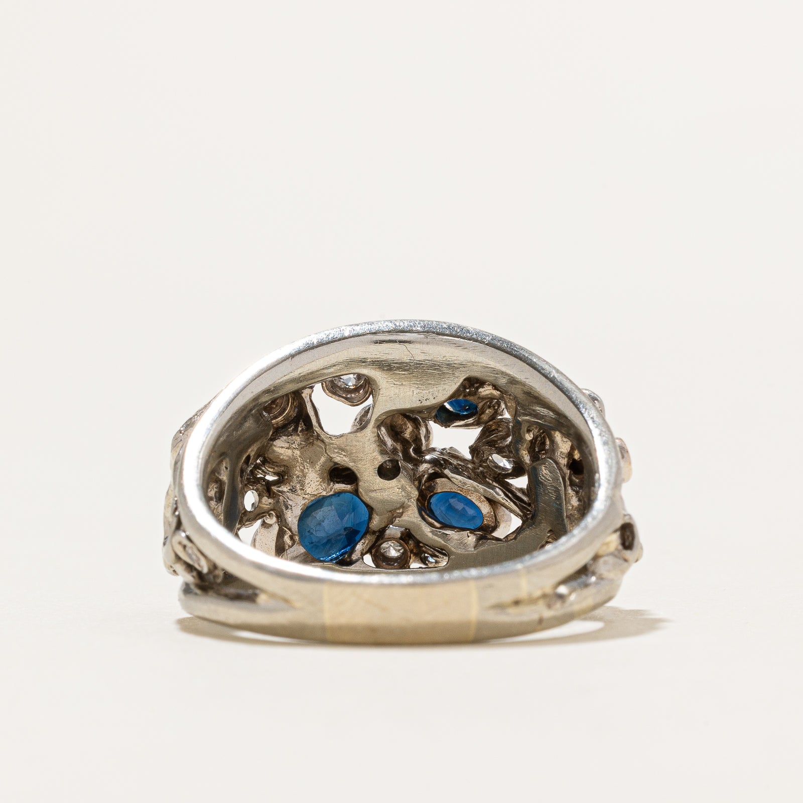 Sapphire & Diamond Cocktail Ring | 1.60ctw, 0.31ctw | SZ 9.75
