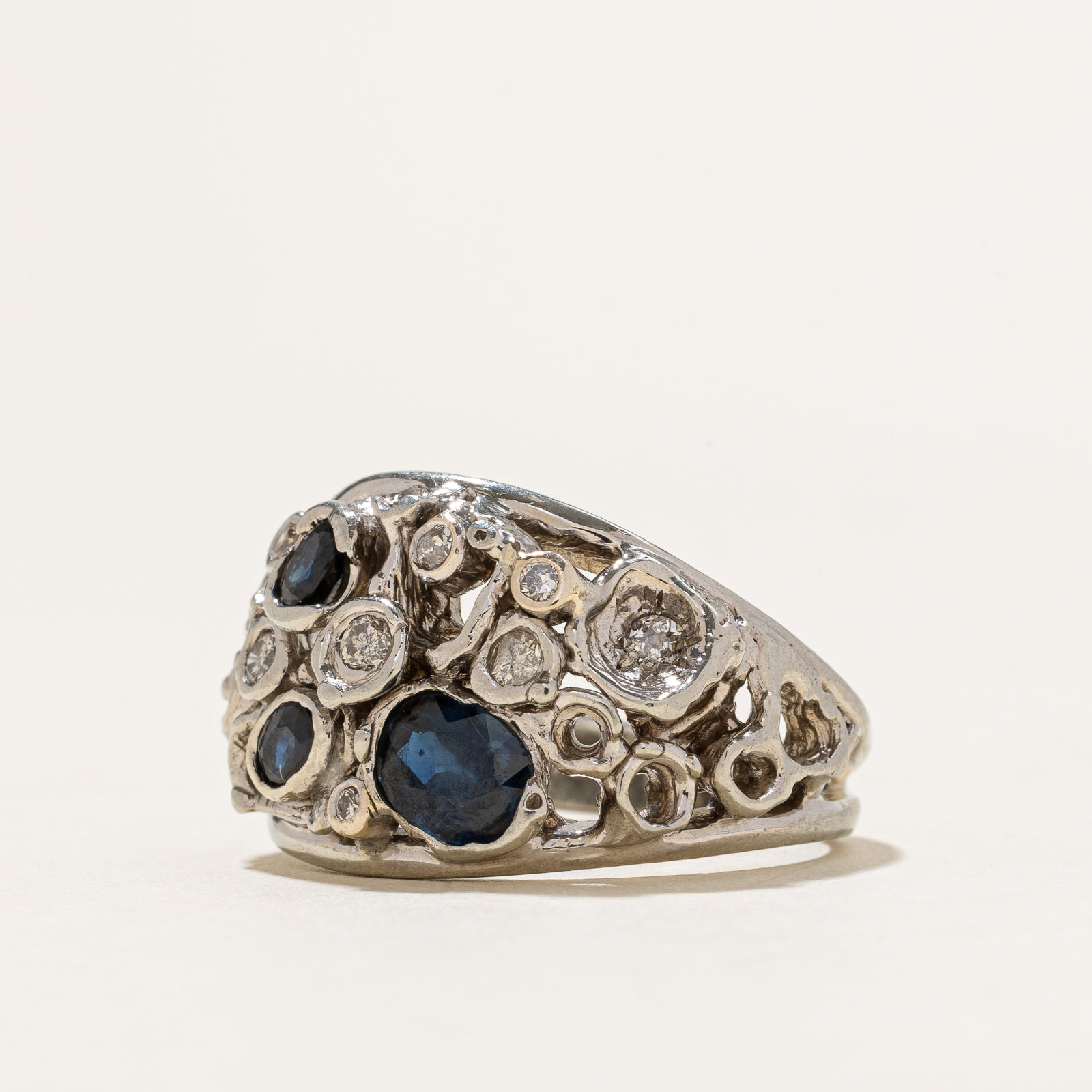 Sapphire & Diamond Cocktail Ring | 1.60ctw, 0.31ctw | SZ 9.75