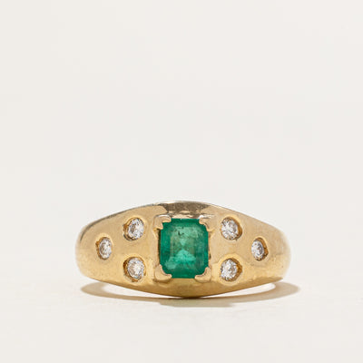 Emerald & Diamond Ring | 0.50ct, 0.15ctw | SZ 6