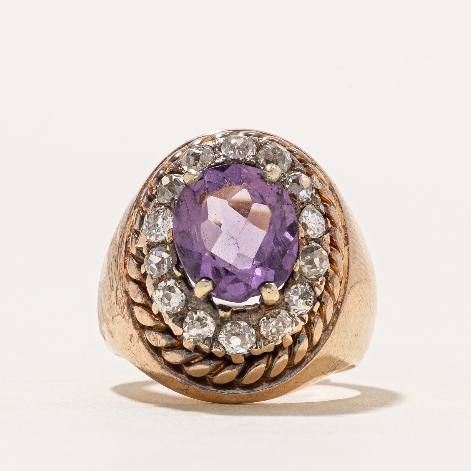 Amethyst & Diamond Cocktail Ring | 1.82ct, 0.77ctw | SZ 4.25