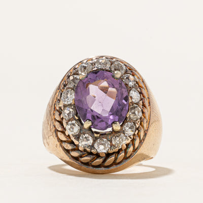 Amethyst & Diamond Cocktail Ring | 1.82ct, 0.77ctw | SZ 4.25