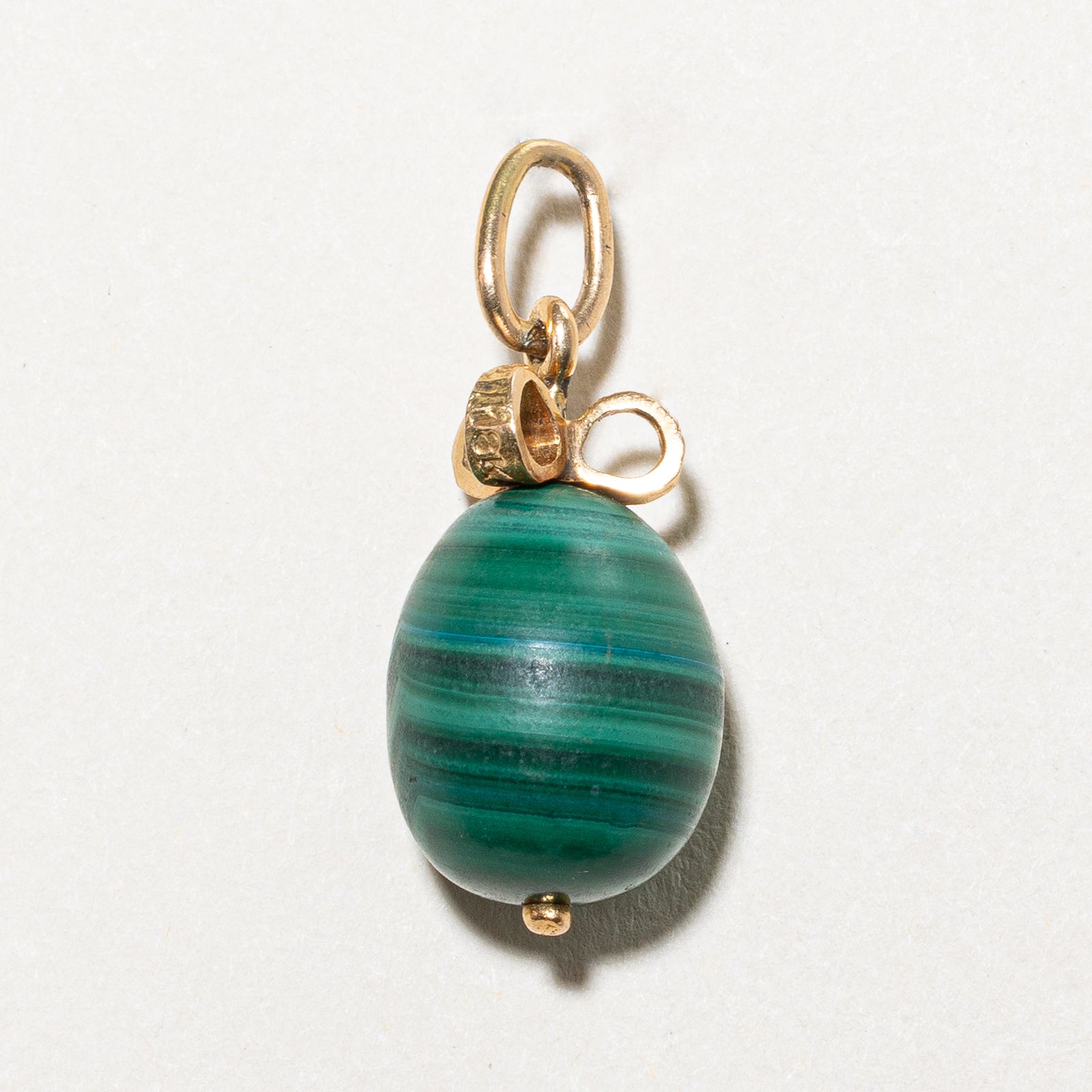 'Cavelti' Malachite Egg Charm | 19.00ct