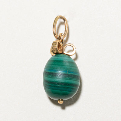 'Cavelti' Malachite Egg Charm | 19.00ct