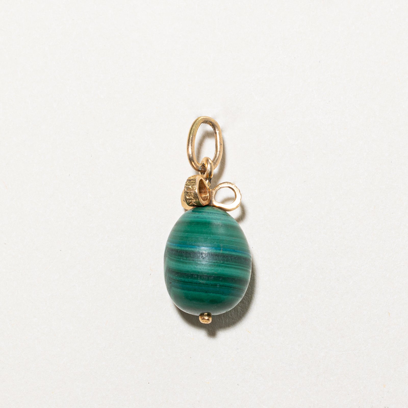 'Cavelti' Malachite Egg Charm | 19.00ct