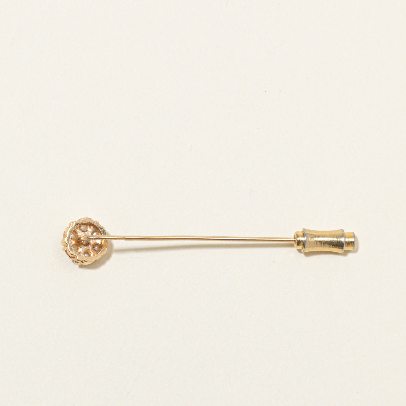 Vintage 14K Imitation Pearl Pin
