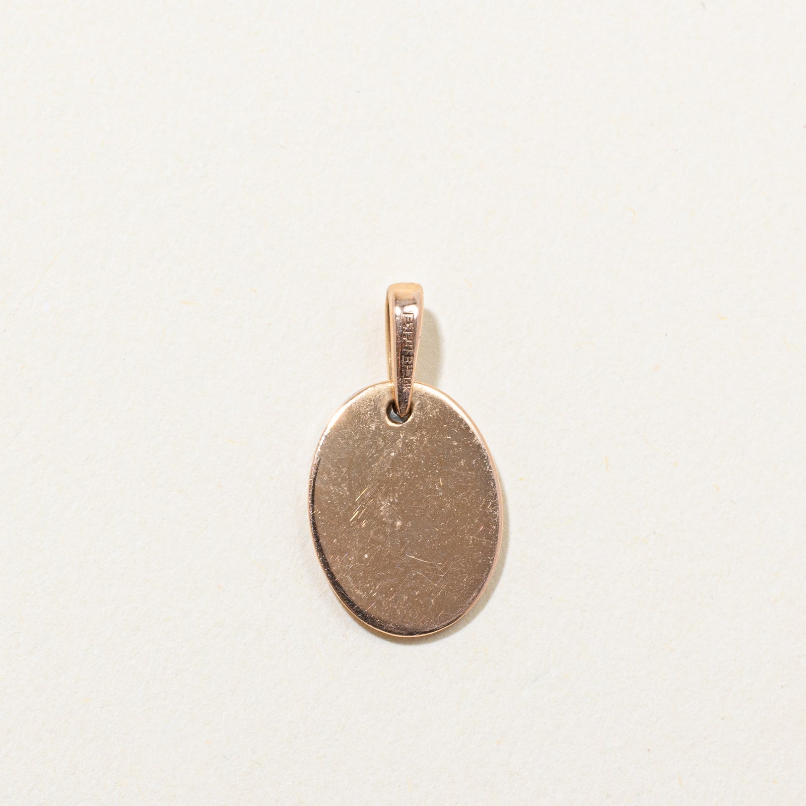Pavé Set Diamond Oval Pendant | 0.09ctw