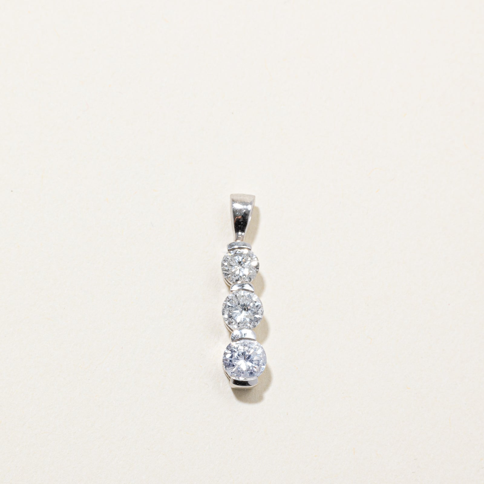 Three Stone Diamond Drop Pendant | 1.40ctw