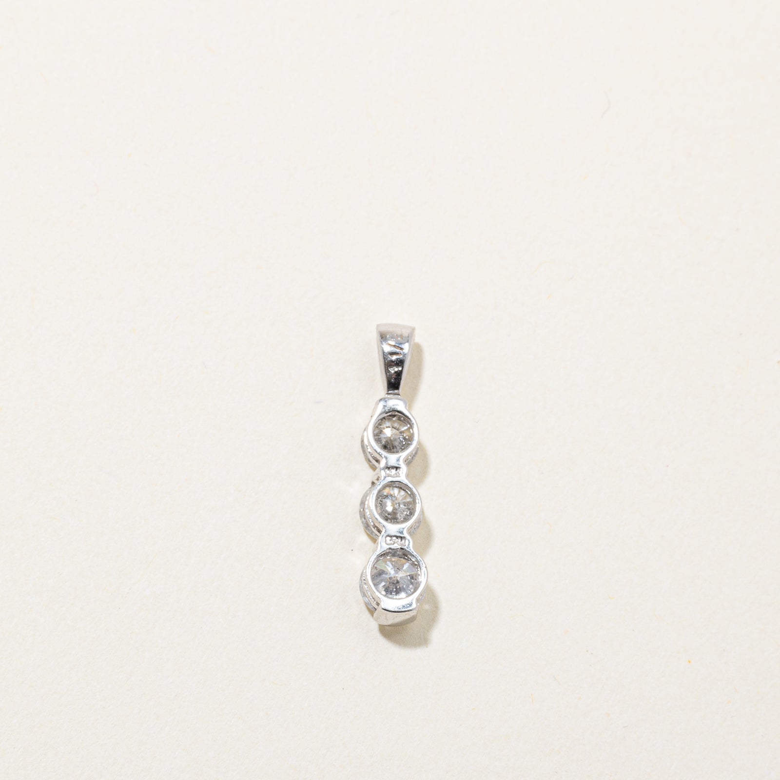 Three Stone Diamond Drop Pendant | 1.40ctw