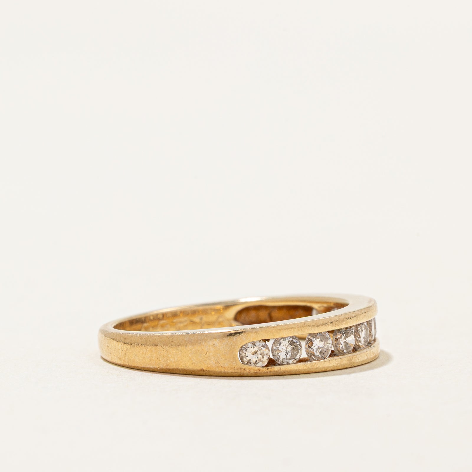 14k Channel Set Diamond Band | 0.53ctw | SZ 6.75