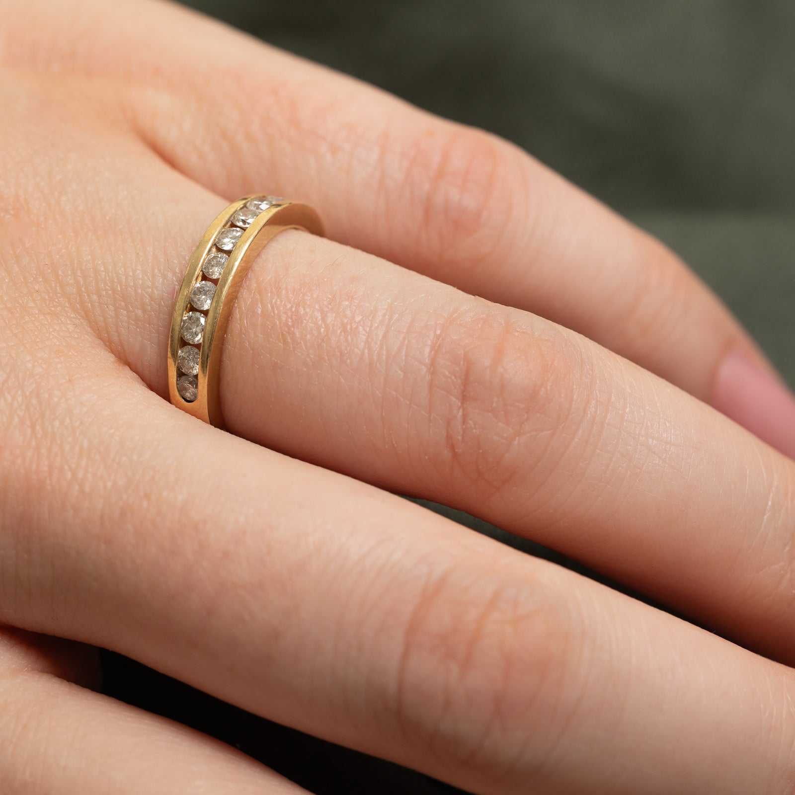 14k Channel Set Diamond Band | 0.53ctw | SZ 6.75