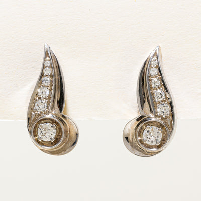 Pave Set Diamond Clip On Earrings | 1.28ctw